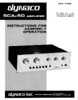 Dynaco SCA-50 - Owners Manual 